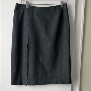 Calypso Christian Celle Elegant Wool Blend green blue Pencil Skirt size M